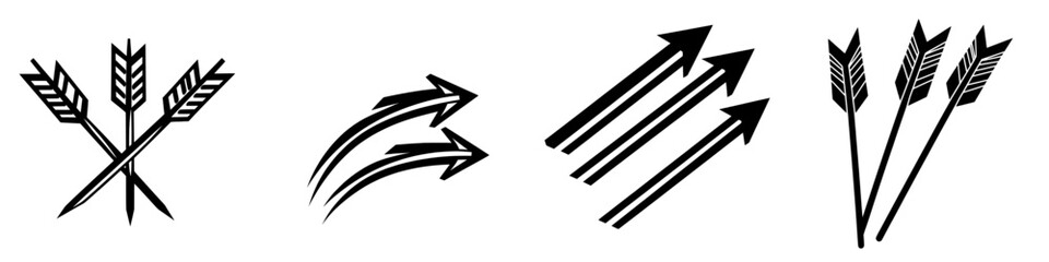 The icon is represented by a right arrow in the direction of advancement in a silhouette style