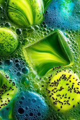 Refreshing Green Tea Matcha Latte Abstract Backgrounds and Walllart