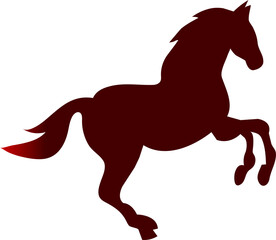 horse vector illustration with gradient .