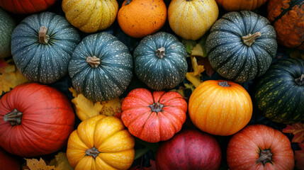Colorful farm produce at a seasonal market featuring fall and late-summer vegetables
