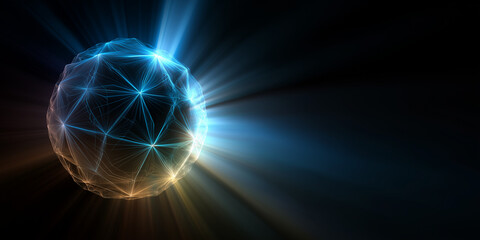 Fototapeta premium Exploring artificial intelligence ethics in human rights frameworks digital sphere visual art abstract environment