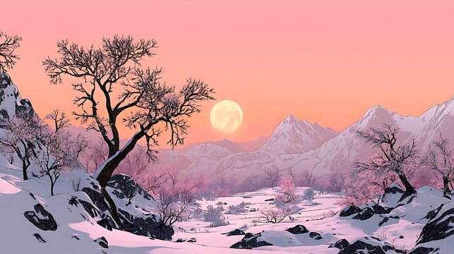 冬至の月明かり - Powered by Adobe