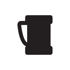 Mason Jar Silhouette Icon White Background