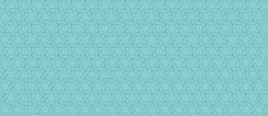 Seamless teal geometric pattern. Abstract background with interconnected shapes, ideal for website banners, textile designs, or modern presentations.  Subtle texture adds visual interest.