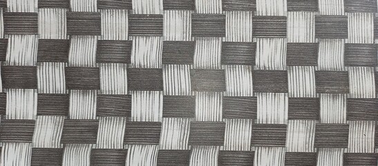 Abstract Black White Woven Fabric Texture