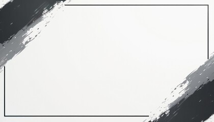 Thin stroke frame background with sleek black and gray lines and white central space