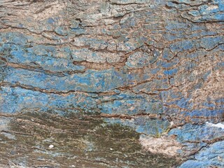 Abstract Weathered Surface with Faded Blue Paint