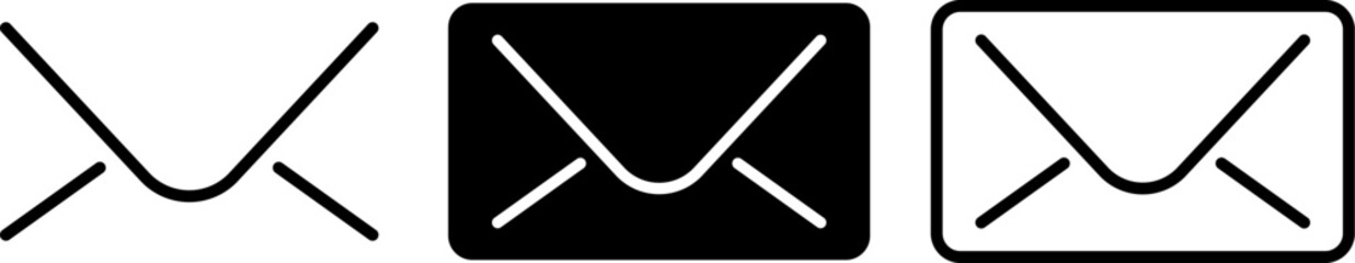 Mail icon set. Email sign. Received message. envelope icons symbol