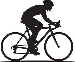 cyclist silhouette vector