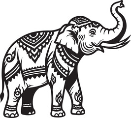 elephant isolated on white
