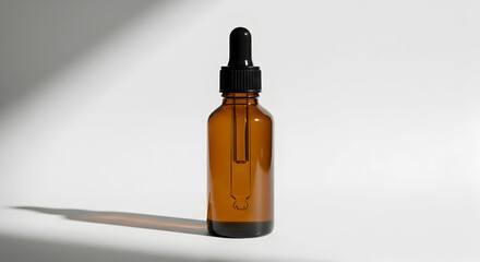 Amber Glass Dropper Bottle Essential Oil Serum Skincare Product Mockup