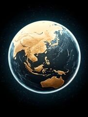 Fototapeta premium 黒曜の地球