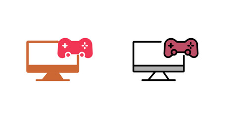 Gaming Monitor Icon Design