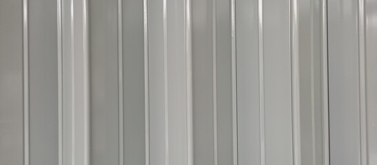 Obraz premium Clean White Corrugated Metal Sheet Background