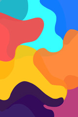 Abstract Colorful Liquid Style Overlapping Circles Background - Vibrant Geometric Art.