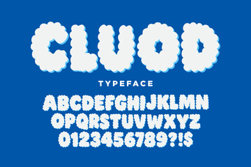 cloud alphahbet style