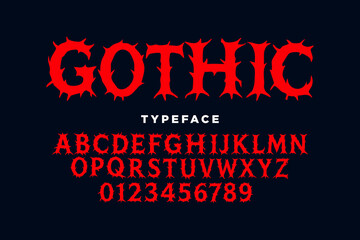 horror gothic alphabet design