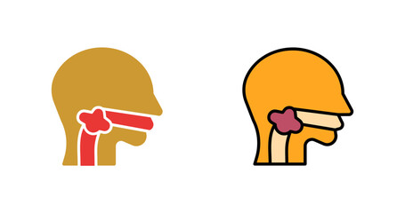 Throat Cancer Icon Design