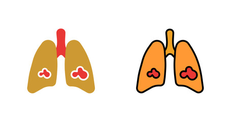Lung Cancer Icon Design