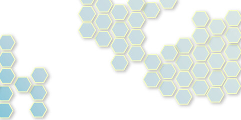 Abstract geometric hexagon blue texture background pattern vector illustration background on transparent.