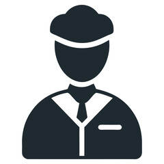 Obraz premium silhouette public service editable icon on white background