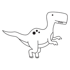 Cute T-Rex Dinosaur Outline for Coloring