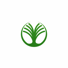 simple plant vector design logo