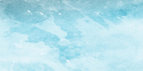 Abstract Fluid Watercolor Background with Blended Sky Blues, Translucent Whites, and Flowing Cloud Shapes. Soft Sky Blue and White Watercolor Wash with Dreamy Gradient Layers.