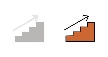 Fototapeta premium Stair Icon Design