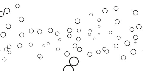 Elegant Silver Dots and Streamers Falling Seamlessly on Transparent Background – Celebration Vector Design. Realistic Seamless Pattern of Floating Silver Confetti and Ribbons on Transparent Background