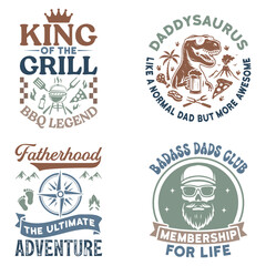 Fathers Typography T-shirt, Happy Father's Day Design Sublimation, Dad Quote Men Shirt, Daddy Illustration bundle