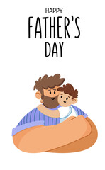 Happy Father s Day illustration, Father and Daughter floral design