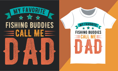 Fishing Dad Typography T-shirt Design Template, Fishing Shirt Design, Gift for Dad, Vintage Father's Day Special Shirt