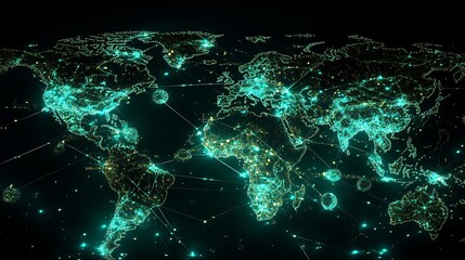 Global network map illustration
