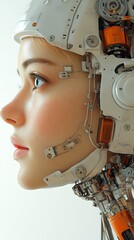 Fototapeta premium Woman with robotic head