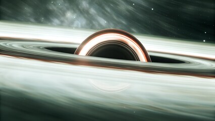 Obraz premium Black hole gravity and infinite singularity