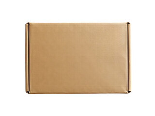 Unwrapped Brown Gift Box on White Background for Packaging Needs