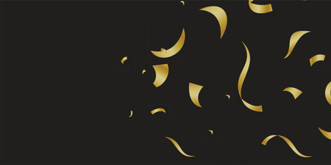 Abstract Golden Glitter Wave on Black – Festive and Elegant Vector Background. Celebration falling doted gold glitter. Vector illustration. gold, luxury, isolated, light, background, white, vector