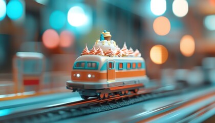 Surprise birthday party celebration on a moving train with festive cake joyful atmosphere unique experience