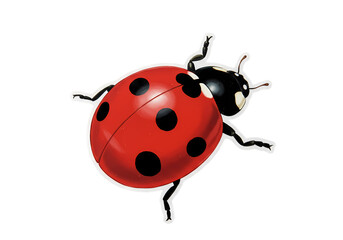 Ladybug Image Red Black Dots Insect Nature HD Stock Photo isolated on transparent background