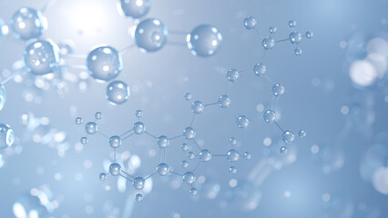 indaziflam molecular structure 3d, herbicide structural chemical formula view from a microscope