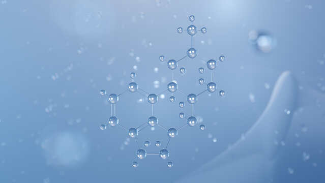 sdz ser-082 molecular structure, 3d model molecule, serotonin receptor antagonist structural chemical formula view from a microscope