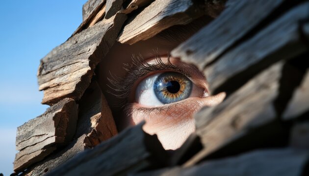 One open eye among closed ones a visual metaphor of perception nature conceptual art symbolism mindset