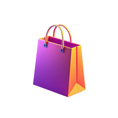 Colorful Shopping Bag Icon for E-commerce and Retail Design