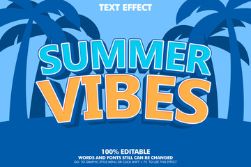 summer vibes editable text effect