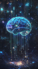 Digital Brain in Cosmic Space