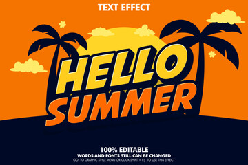 summer vibes editable text effect