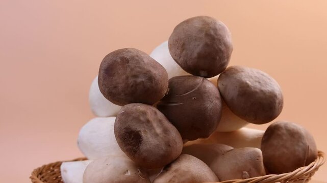 Eryngii Mushroom in a basket