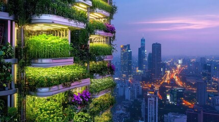 Obraz premium Vertical farm city building
