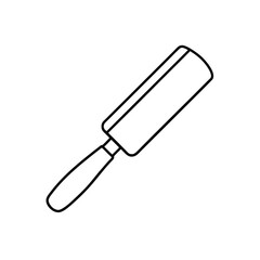 Dough scraper or bench scraper Black line drawing